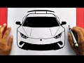 How to draw a Lamborghini Huracan