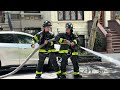 FDNY Manhattan 2 & 2 Box 1139 Transformer Service Box Fire with vehicle above