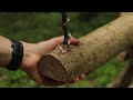 Bushcraft Camp in a Thunderstorm: Full Shelter Build