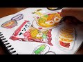 cozy art vlog | food speedpaint using watercolors | food illustrations | draw with me