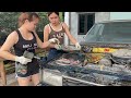 Full Video - Machine Repair Girl Restoring an Old Car into a Testla Cybertruck #repair #restoration