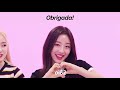 Loona se apresentando em português