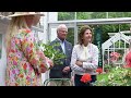 King Carl Gustaf and Queen Silvia at garden exhibition at Solliden Palace