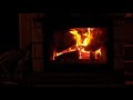 Fire place with night ambience Video/Movie | Distant Forest Owl Hooting | no music | wood crackling