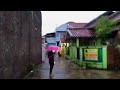 Super heavy rain in a quiet Indonesian village | Sleep instantly with the sound of heavy rain