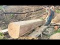 The Skill of The Chainsaw Operator To Make Blocks Measuring 4cm × 6cm × 288cm Using a Stihl Chainsaw