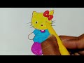 hello kitty drawing painting colouring 🎨🖌️ how to paint hello kitty for kids 🥰
