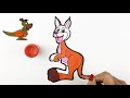 Vẽ Kanguru Đơn Giản và Tô Màu Cho Bé - How to Draw a Kanguru Easy