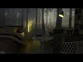 Cozy rain and quiet thunder sounds - The atmosphere of a house in the forest with thunder and rain