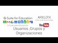 Usuarios , Grupos y Organizaciones en G Suite para Educación 2020