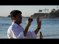 Professional Athlete Tries to Catch Waves on a Skimboard