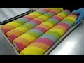 🌈Rainbow roll cake master made by coloring hundreds of times / korean street food