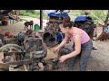 Genius girl - Repair and restore the entire Shibaura Sd2200 tractor diesel engine