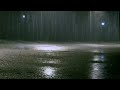 Heavy Rain Sounds for Sleeping, Fall Asleep Fast with Heavy Rain on Quiet Park at Night |White Noise