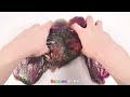 Satisfying Video l How to make Rainbow Hare Bathtub FROM Mixing Slime WITH Painted Ball Cutting ASMR