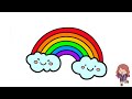 Cute Rainbow Drawing Tutorial For kids & toddlers 🌈 | Easy & Nice drawing tutorial for children