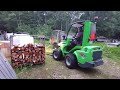 DIY woodsplitter testing with Avant 635