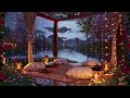 Cozy Springtime lake Patio at Night: Soothing nature sounds, water, crickets for sleep, relax, focus