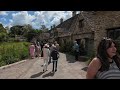 Is this the busiest COTSWOLDS Village??  Summer Day Walk in Bibury, ENGLAND