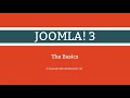 Joomla 3 Tutorial - Lesson 11 - Menus