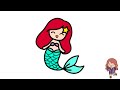 Drawing a Cute Mermaid Tutorial Guide For Kids & Toddlers Coloring