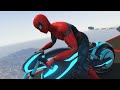 GTA 5 Crazy Ragdolls | Spiderman by Quad Bike On Rainbow Spiders Bridge (Spider Shark Jumps)