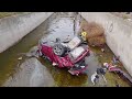 Mazda crashes in Los Angeles Riverbed after high-speed pursuit - Rotator Recovery