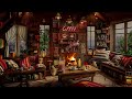 Relaxing Space Next to a Warm Fire and Gentle Rain | Soothing Jazz Music for a Relaxing Mood