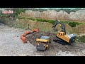 Bermain Dengan Excavator Dan Dumptruck Remote Control Di Hari Libur