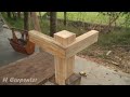 EXTREME SIMPLE Traditional Japanese Wood Joinery - Hand Cut Three-Way Wood Joints Structure