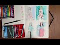Trying PASTEL Neocolor aquarelle Caran D'ache colors! Art supply try and draw! C