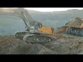 Amazing View of the Volvo EC950E Excavator Loading the XCMG XDE150 Dump Truck Construction Machines