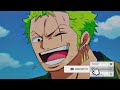 Reação de Luffy e Sanji vendo o treinamento de Zoro em One Piece