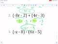 Math-Drills: adding and subtracting linear expressions