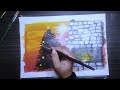 Snowy Christmas Night | Acrylic Painting for Beginners 🎄❄ #christmastree #drawing #snowfall #vlog