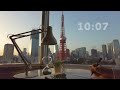 2 HOUR STUDY WITH ME / 🗼 Sunset and Tokyo Tower / Pomodoro