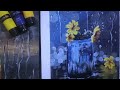 Draw with Me 🌧️💦 Rainy Night Easy Acrylic Painting Step by Step Tutorial #art #painting #acrylic