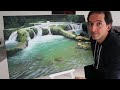 How to paint water - how to paint realistic water reflections, little waves, ripples
