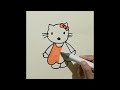 How to draw hello kitty /hello kitty drawing and coloring for kids step By step