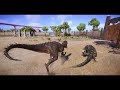 2x SPINOSAURUS vs 2x SCORPIOS REX DINOSAURS BATTLE - Jurassic World Evolution 2