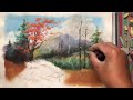 How to paint Autumn in the Mountains with pastel / Easy Steps for Beginners / WuArt