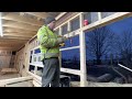 Bifold door for sawmill building