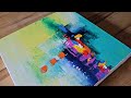Easy Acrylic Painting Technique / Step By Step / Colorful Abstract Painting