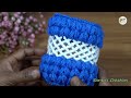CROCHET TUTORIAL :- How to do small bag with a cute flower🌸 #Tunisian Knitting