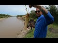 Aventura de Pesca, Campamento y Cocina en Rio, Pescado Frito, Lluvia y Tormenta, Pesca De Barrio