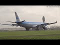 SPECTACULAR HEAVY STORM LANDINGS Winds up to 100km/h! Amsterdam Schiphol Airport