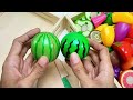 Mixing Fruits and Vegetables Colorful, Cutting Melon, Mango | Satisfying Video Squishy ASMR Pop it