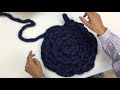 DIY Tapete circular tejido con las manos