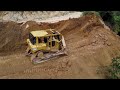 The Most Risk Job CAT D6R XL Dozer Operator Do A Really Good Job On Dangerous Area