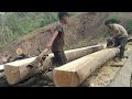 Chainsaw Wood Cutting Skill Make Beautiful Wooden Mini Block Size 4cm × 8cm × 288cm